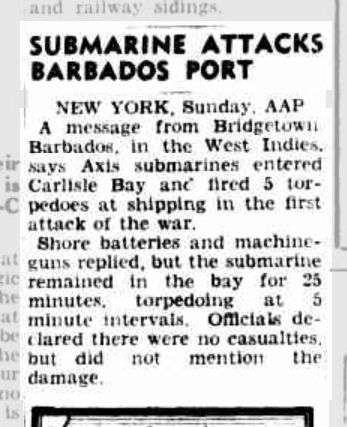 Newspaper cutting Monday 14 September 1942