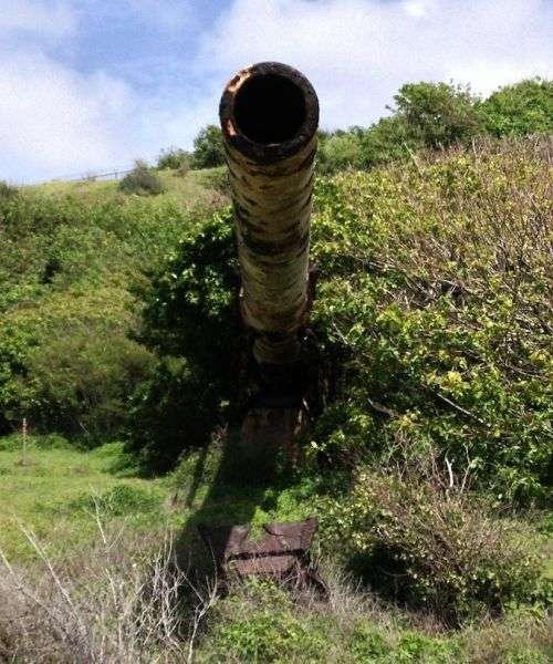 Rusting and derelict HARP Project
