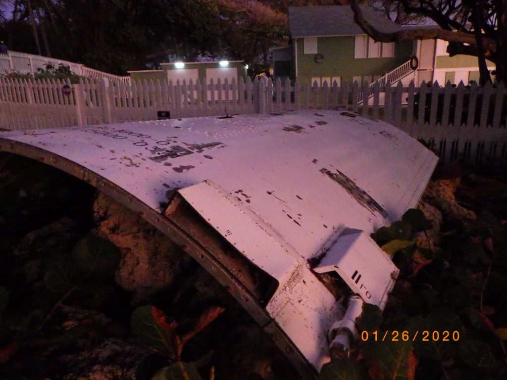 Soyuz flight VS23 washed up payload fairing - Bath