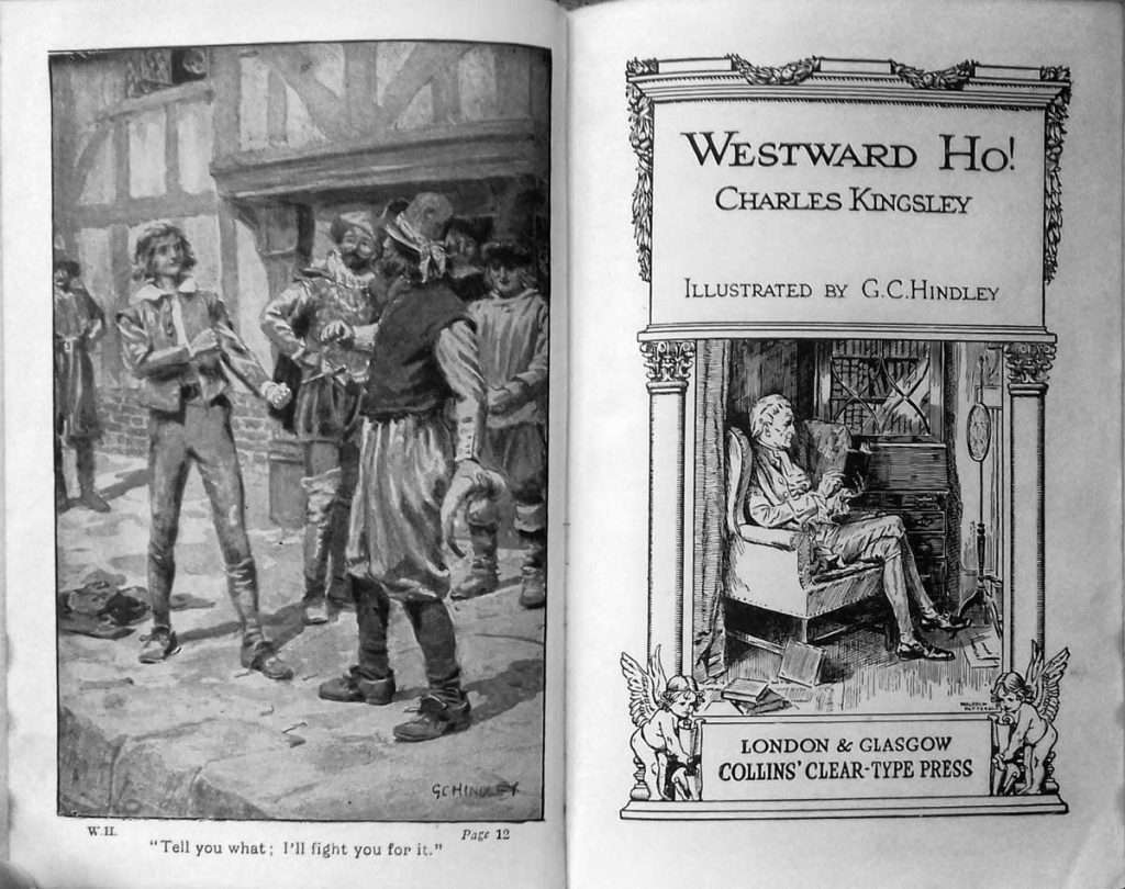 Westward Ho! Charles Kingsley - inside cover