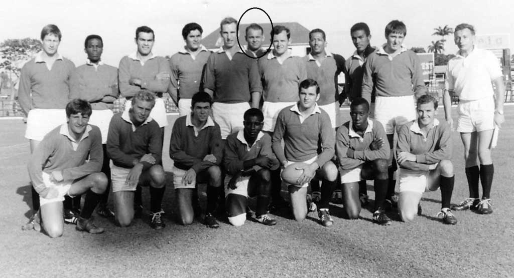 Richard Goddard on rugby tour 1968