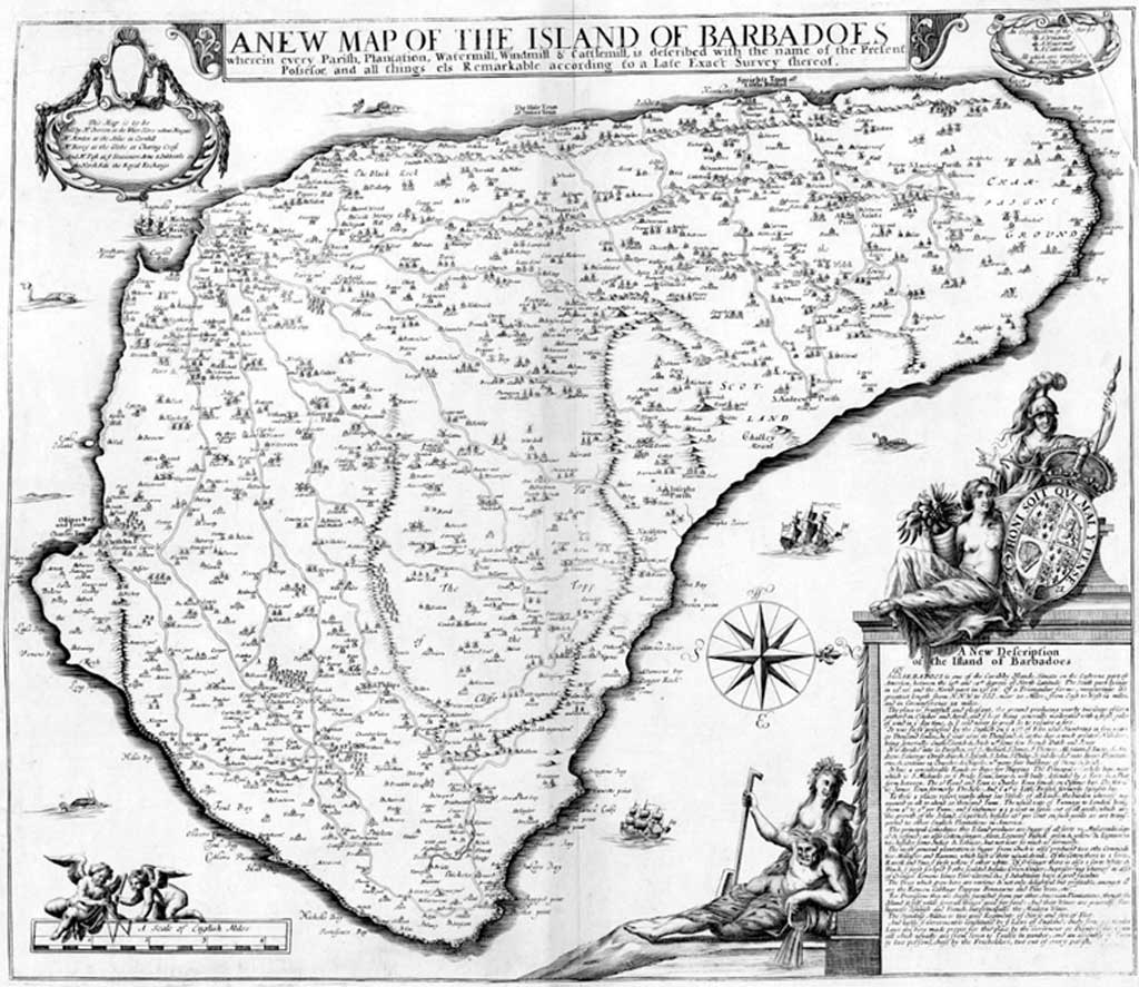 FORD (RICHARD) 1681 Barbados map