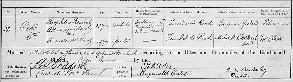 Major Teddy Goddard a Bajan policeman from below the cliff