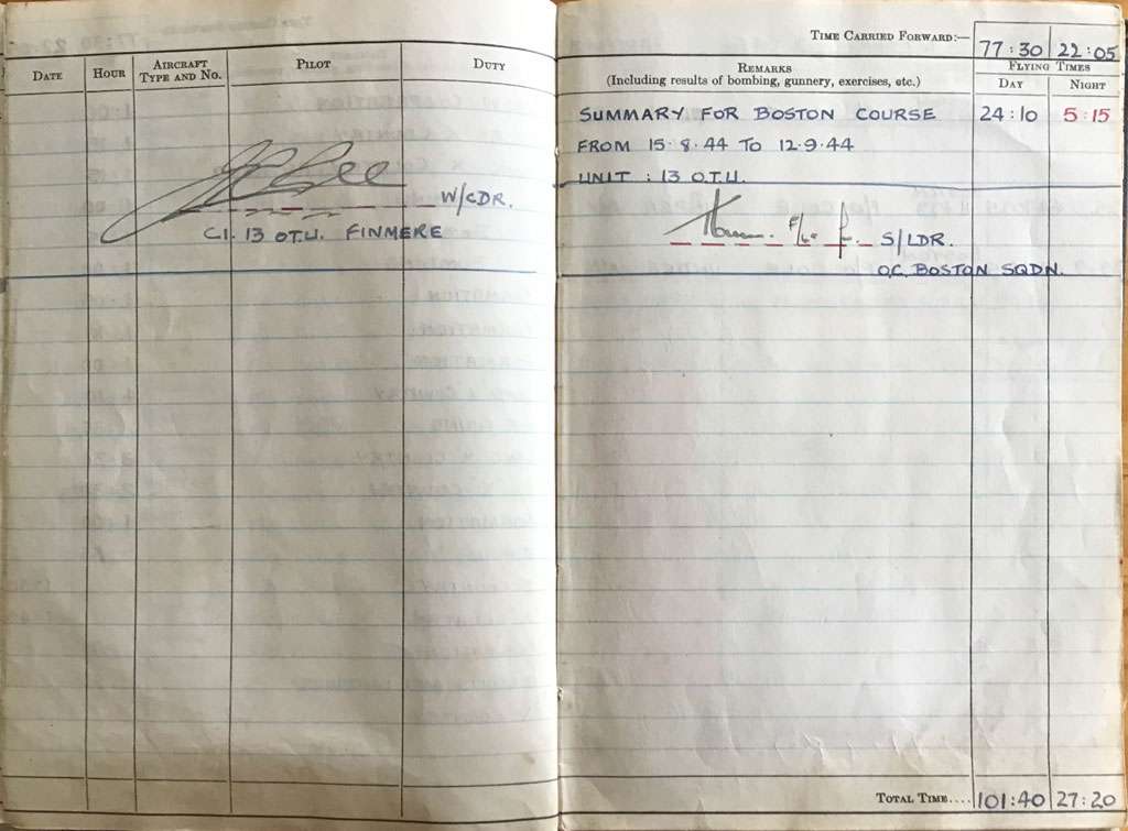Leo Leslie Schultz - World War II logbook