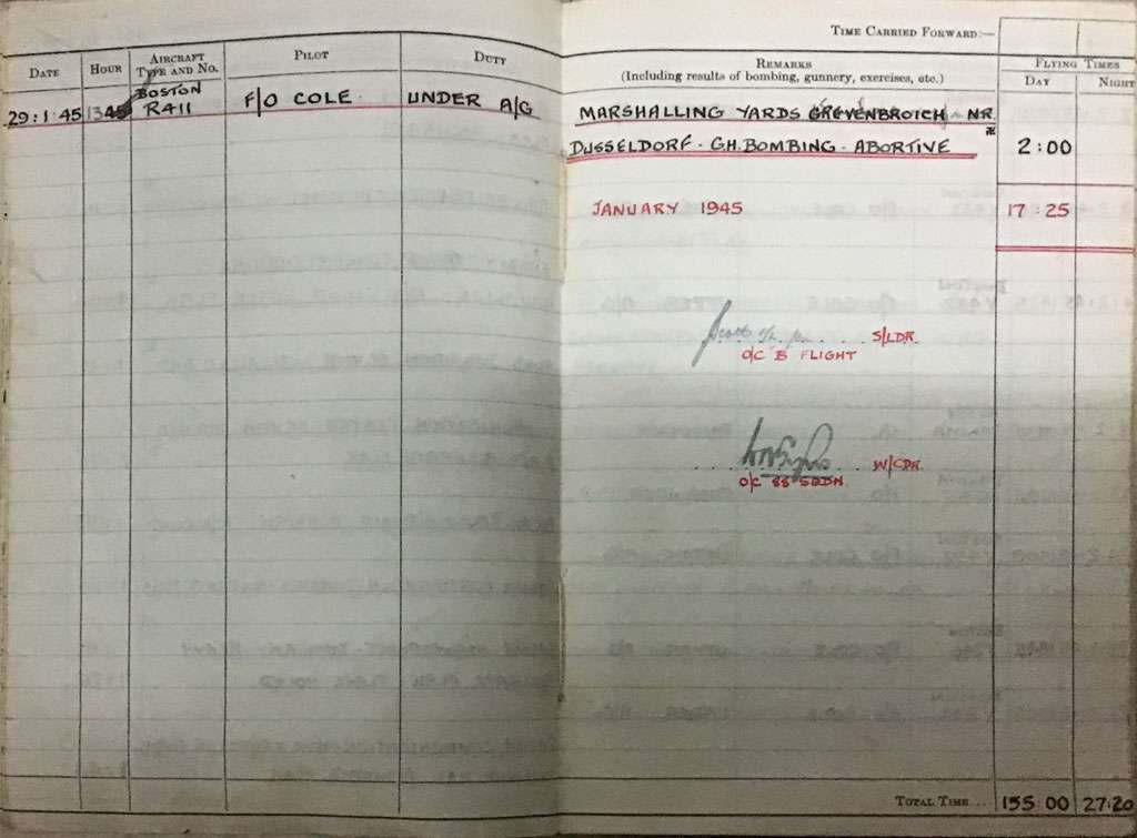 Leo Leslie Schultz - World War II logbook