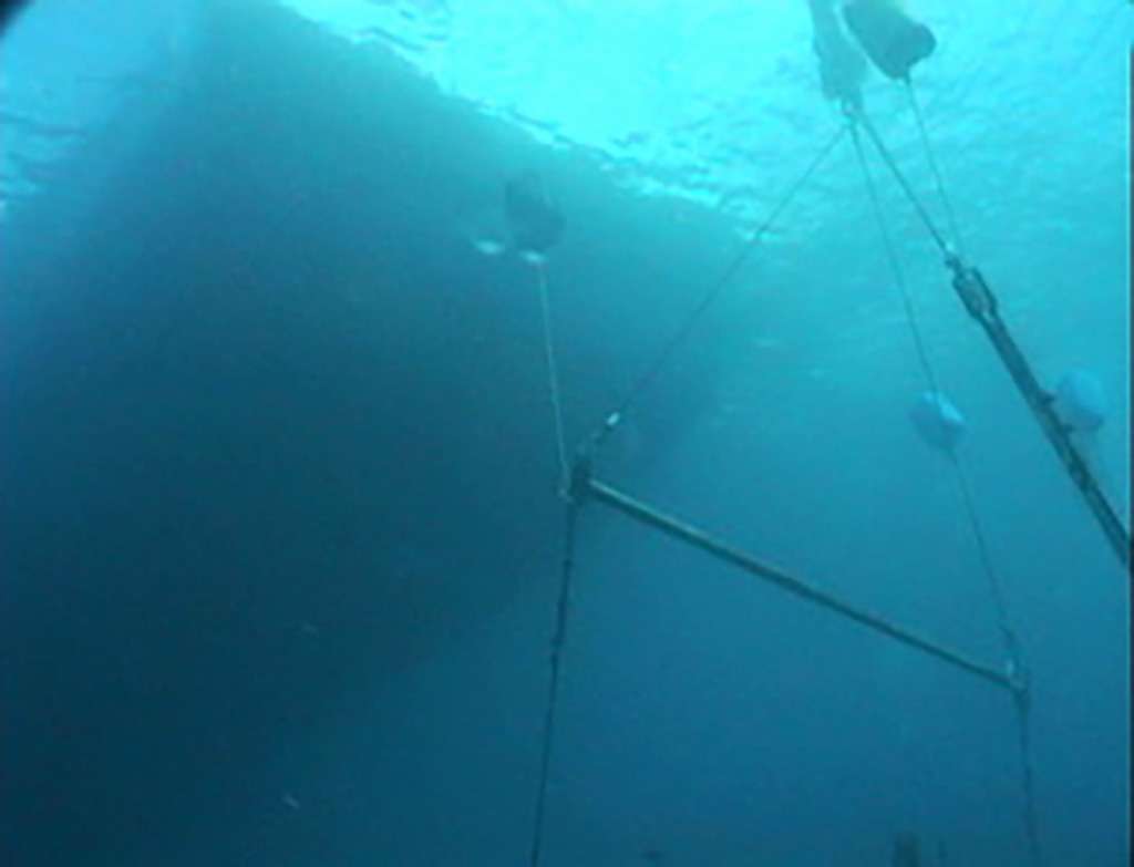Moving the riveted steel bulkhead from the Cornwallis