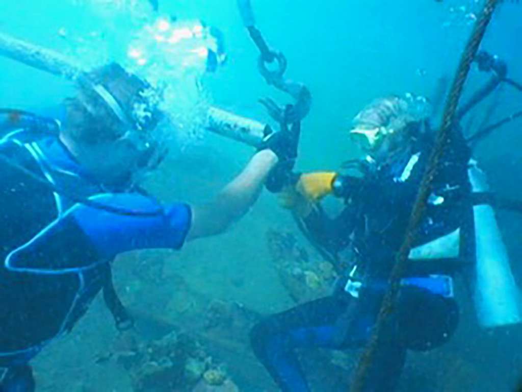 Moving the riveted steel bulkhead from the Cornwallis