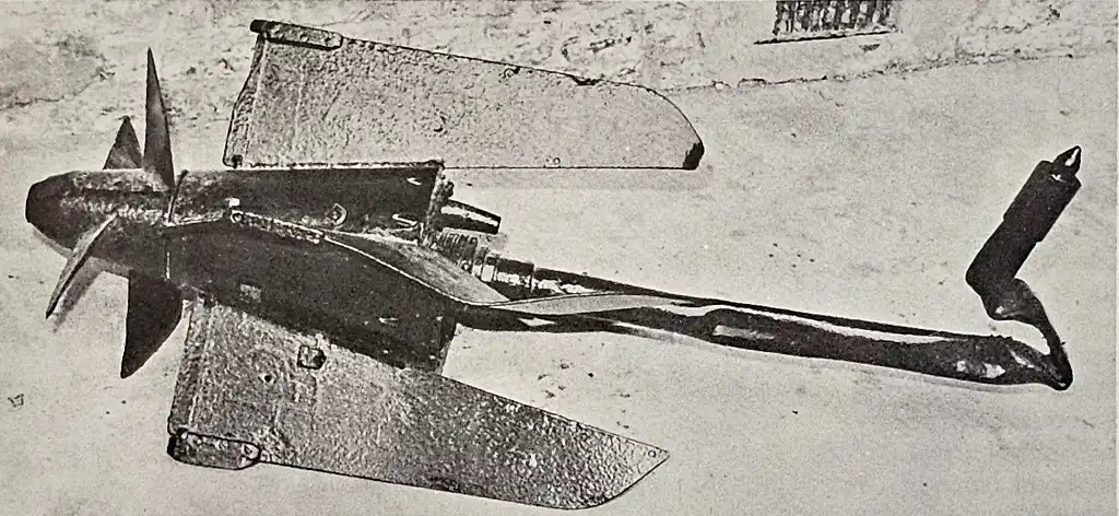 Tail section of one of the torpedoes that targeted the Cornwallis